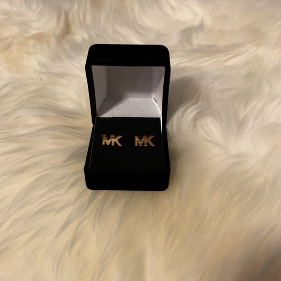 MK stainless steel gold earrings - Picture 4 of 6